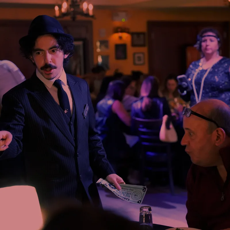 A detective questioning a guest at a Toledo show